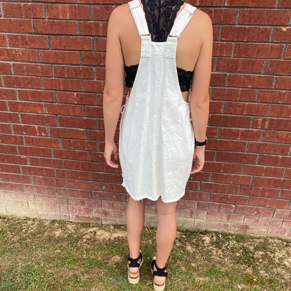 White Denim Overall Dress - Picture 5 of 8